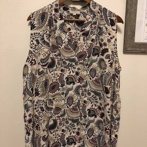LOFT Outlet Floral Print Blouse (XL)